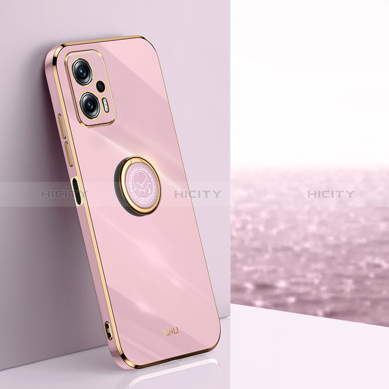 Funda Silicona Carcasa Ultrafina Goma con Magnetico Anillo de dedo Soporte XL1 para Xiaomi Poco X4 GT 5G