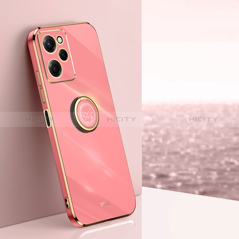 Funda Silicona Carcasa Ultrafina Goma con Magnetico Anillo de dedo Soporte XL1 para Xiaomi Poco X5 Pro 5G