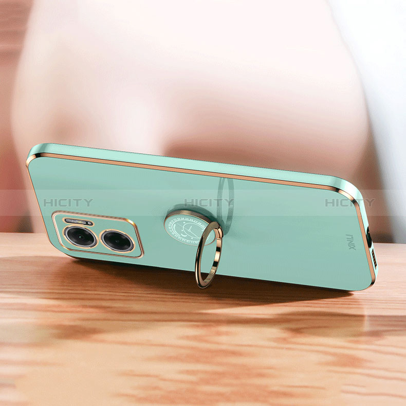 Funda Silicona Carcasa Ultrafina Goma con Magnetico Anillo de dedo Soporte XL1 para Xiaomi Redmi 10 5G