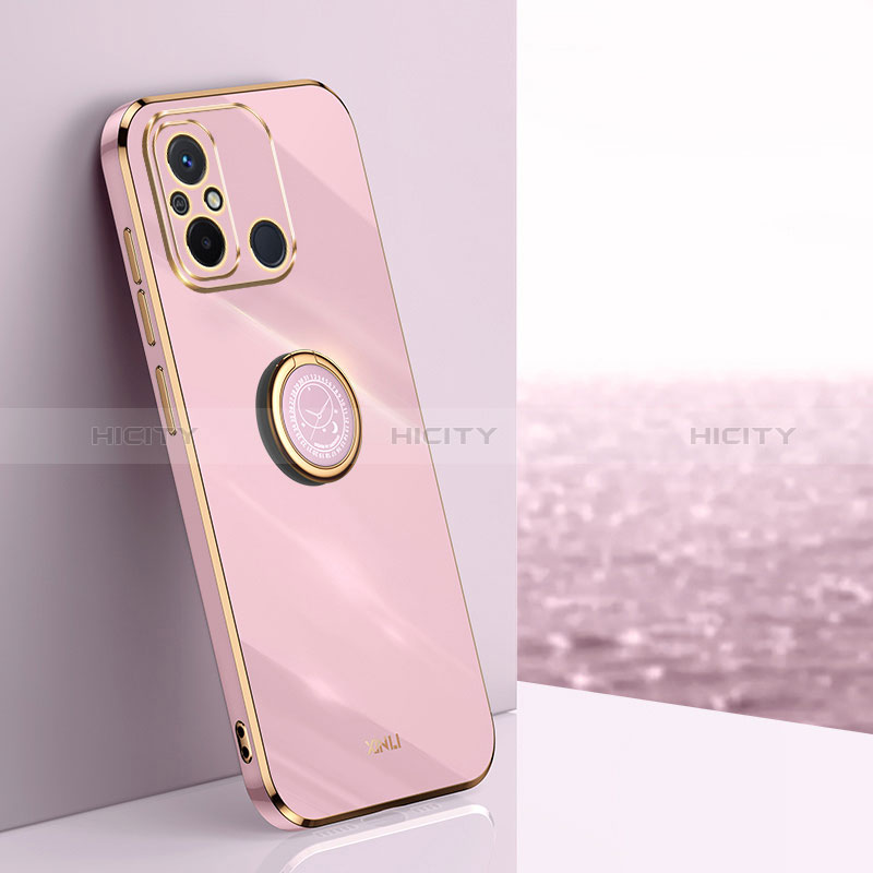 Funda Silicona Carcasa Ultrafina Goma con Magnetico Anillo de dedo Soporte XL1 para Xiaomi Redmi 12C 4G