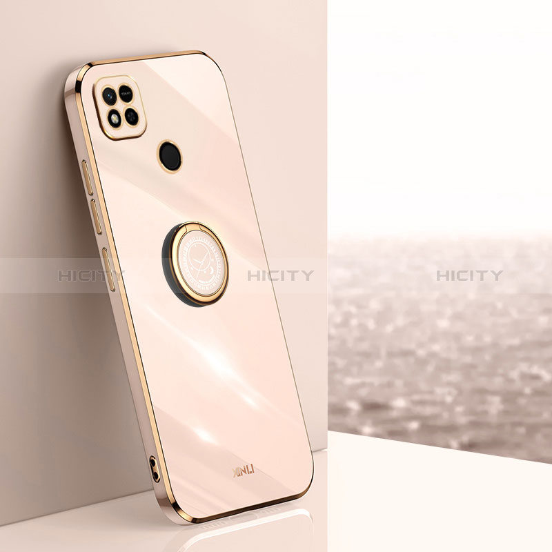 Funda Silicona Carcasa Ultrafina Goma con Magnetico Anillo de dedo Soporte XL1 para Xiaomi Redmi 9 Activ