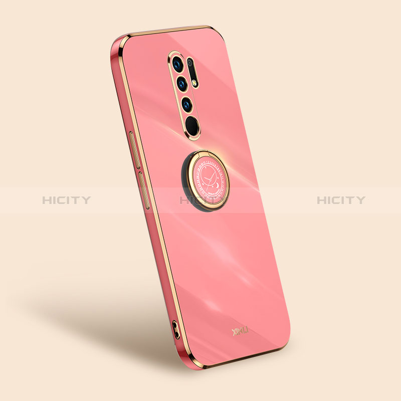 Funda Silicona Carcasa Ultrafina Goma con Magnetico Anillo de dedo Soporte XL1 para Xiaomi Redmi 9 Prime India