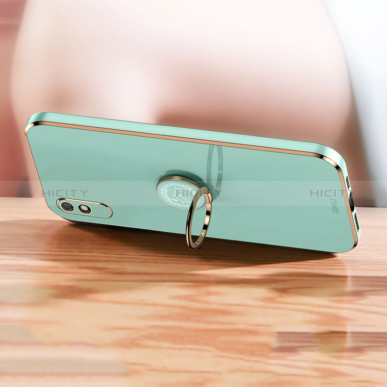 Funda Silicona Carcasa Ultrafina Goma con Magnetico Anillo de dedo Soporte XL1 para Xiaomi Redmi 9A