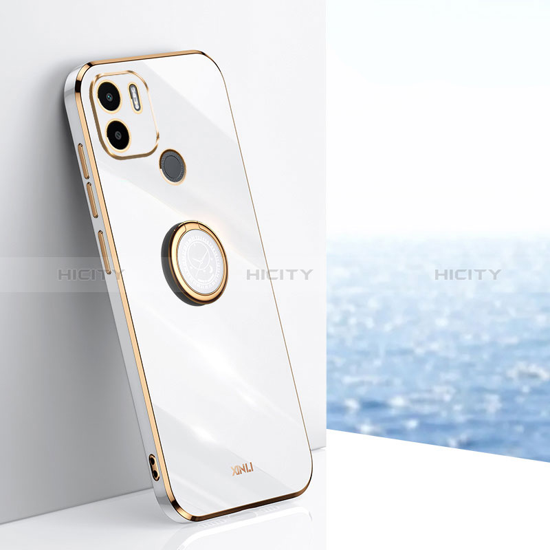 Funda Silicona Carcasa Ultrafina Goma con Magnetico Anillo de dedo Soporte XL1 para Xiaomi Redmi A1 Plus Blanco