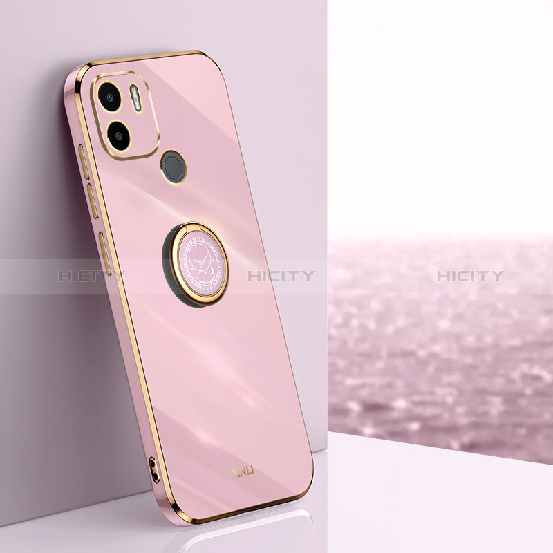 Funda Silicona Carcasa Ultrafina Goma con Magnetico Anillo de dedo Soporte XL1 para Xiaomi Redmi A1 Plus Rosa