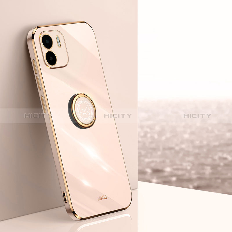 Funda Silicona Carcasa Ultrafina Goma con Magnetico Anillo de dedo Soporte XL1 para Xiaomi Redmi A2 Oro