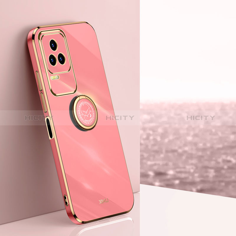 Funda Silicona Carcasa Ultrafina Goma con Magnetico Anillo de dedo Soporte XL1 para Xiaomi Redmi K50 5G