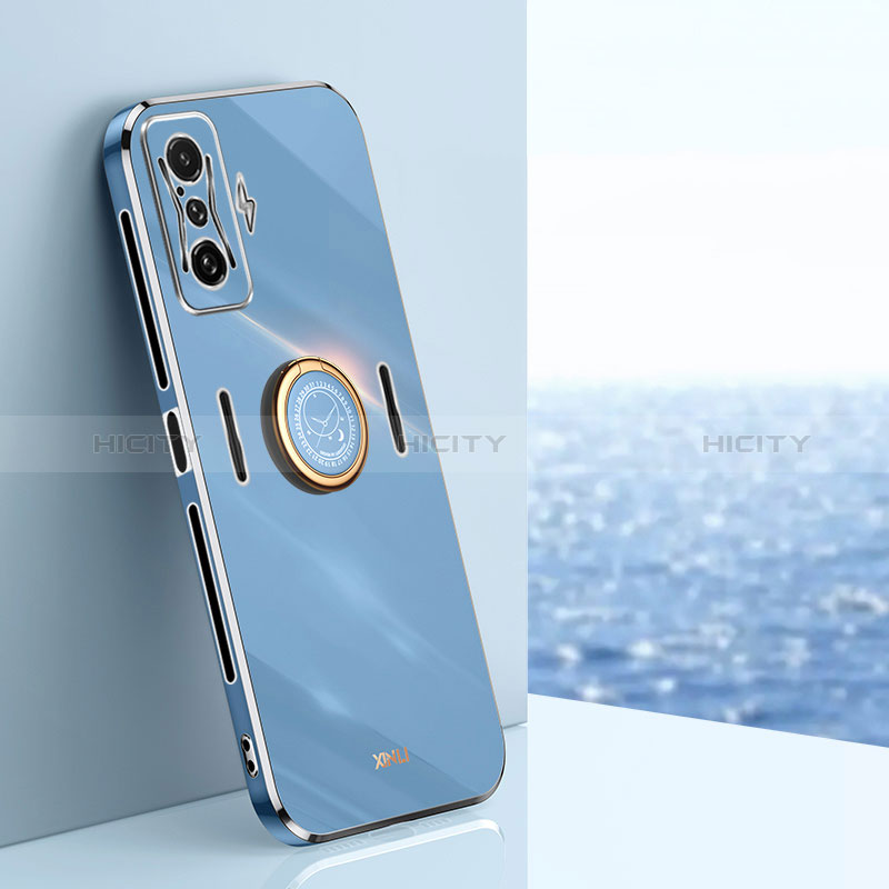 Funda Silicona Carcasa Ultrafina Goma con Magnetico Anillo de dedo Soporte XL1 para Xiaomi Redmi K50 Gaming 5G