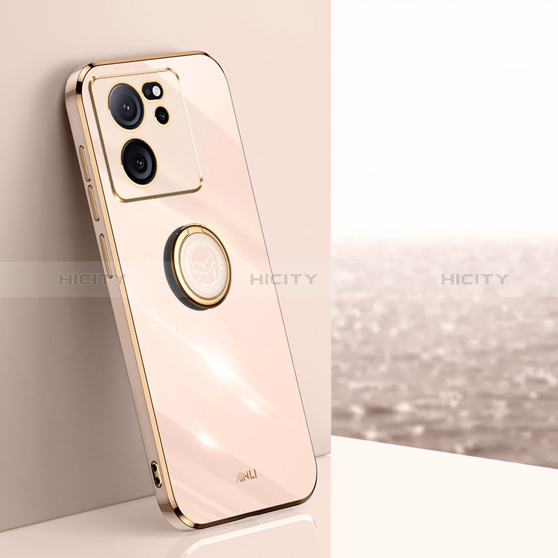 Funda Silicona Carcasa Ultrafina Goma con Magnetico Anillo de dedo Soporte XL1 para Xiaomi Redmi K60 Ultra 5G