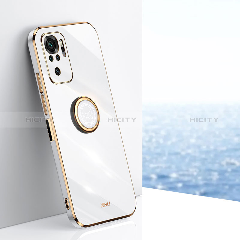 Funda Silicona Carcasa Ultrafina Goma con Magnetico Anillo de dedo Soporte XL1 para Xiaomi Redmi Note 11 SE India 4G