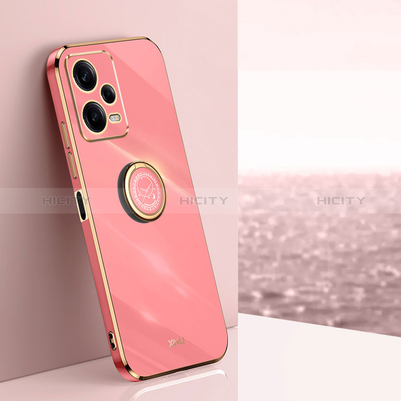 Funda Silicona Carcasa Ultrafina Goma con Magnetico Anillo de dedo Soporte XL1 para Xiaomi Redmi Note 12 Pro 5G