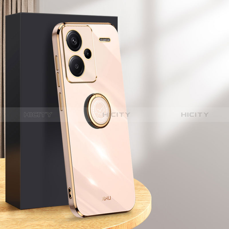 Funda Silicona Carcasa Ultrafina Goma con Magnetico Anillo de dedo Soporte XL1 para Xiaomi Redmi Note 13 Pro+ Plus 5G