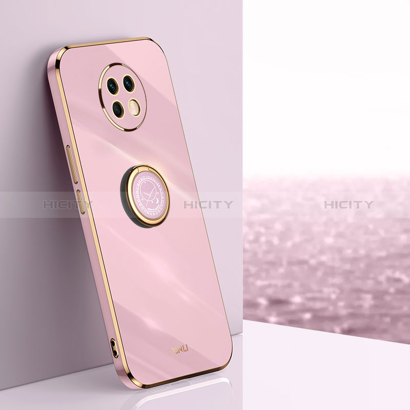 Funda Silicona Carcasa Ultrafina Goma con Magnetico Anillo de dedo Soporte XL1 para Xiaomi Redmi Note 9 5G