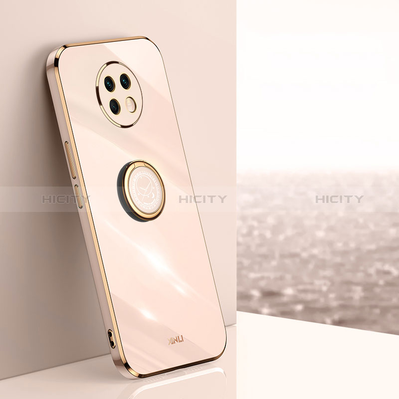 Funda Silicona Carcasa Ultrafina Goma con Magnetico Anillo de dedo Soporte XL1 para Xiaomi Redmi Note 9 5G