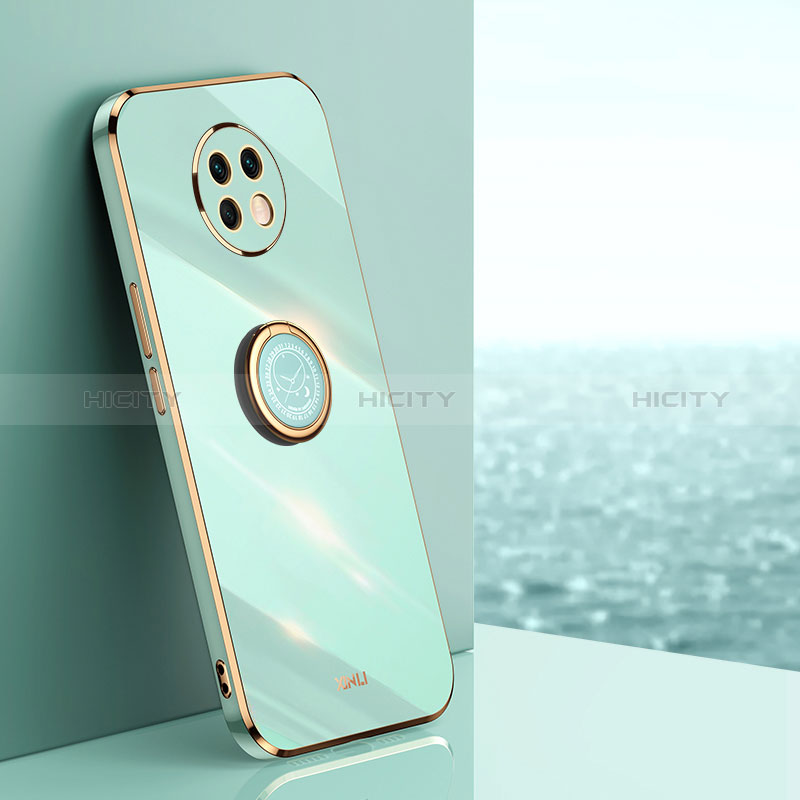 Funda Silicona Carcasa Ultrafina Goma con Magnetico Anillo de dedo Soporte XL1 para Xiaomi Redmi Note 9 5G