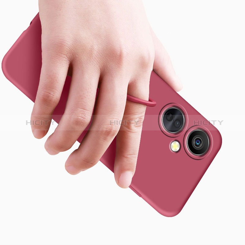 Funda Silicona Carcasa Ultrafina Goma con Magnetico Anillo de dedo Soporte Z01 para OnePlus Nord CE 3 5G