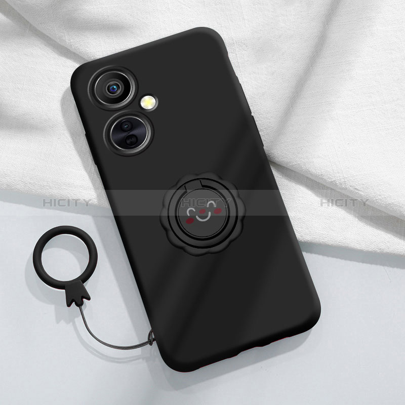 Funda Silicona Carcasa Ultrafina Goma con Magnetico Anillo de dedo Soporte Z01 para OnePlus Nord CE 3 5G