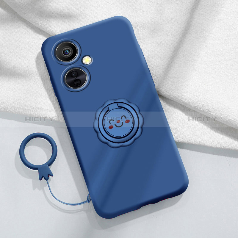 Funda Silicona Carcasa Ultrafina Goma con Magnetico Anillo de dedo Soporte Z01 para OnePlus Nord CE 3 5G