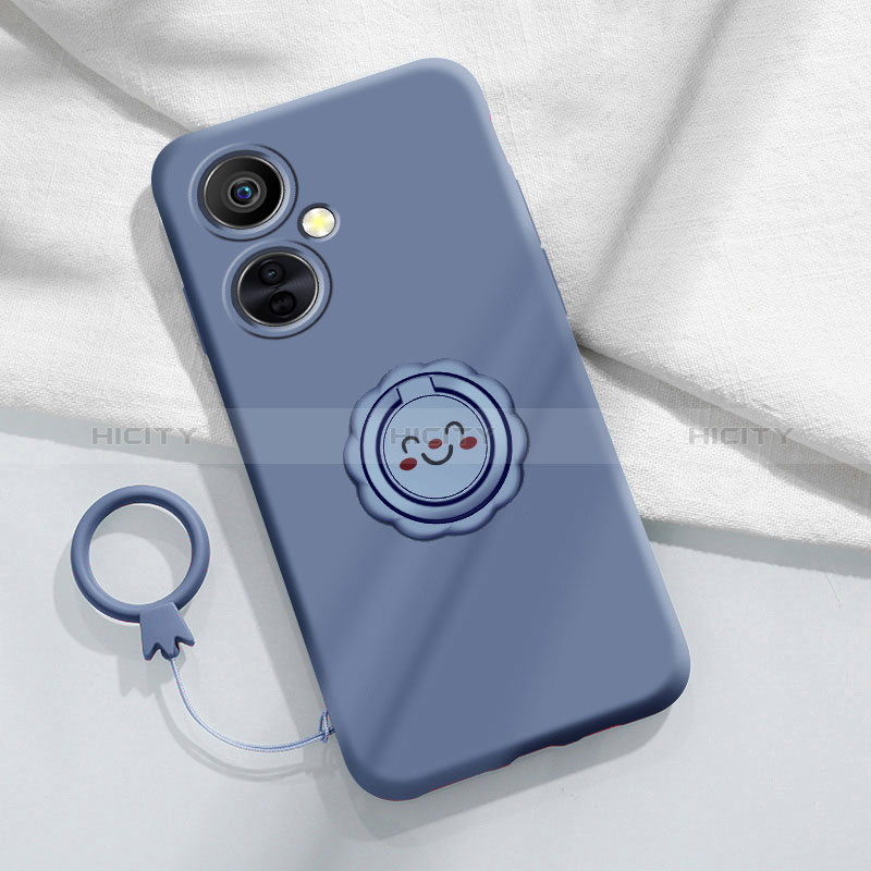 Funda Silicona Carcasa Ultrafina Goma con Magnetico Anillo de dedo Soporte Z01 para OnePlus Nord CE 3 5G