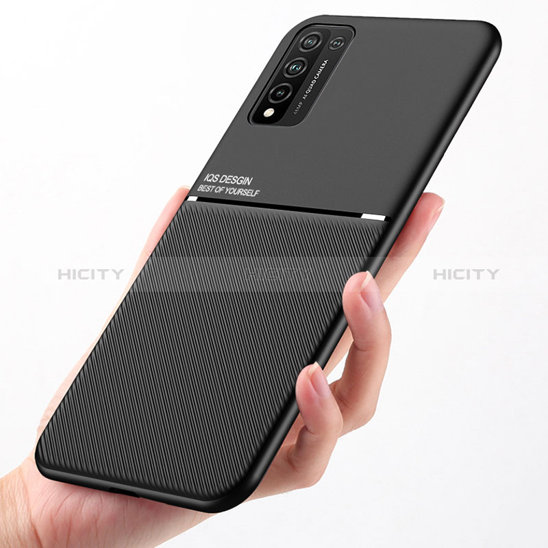 Funda Silicona Carcasa Ultrafina Goma con Magnetico D01 para Huawei Honor 10X Lite Negro