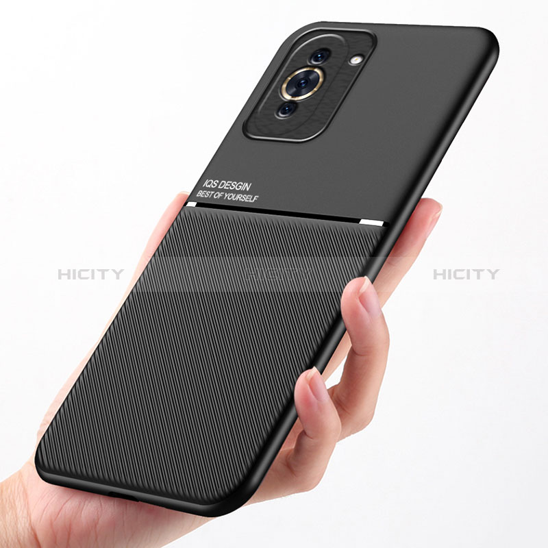 Funda Silicona Carcasa Ultrafina Goma con Magnetico D01 para Huawei Nova 10 Negro