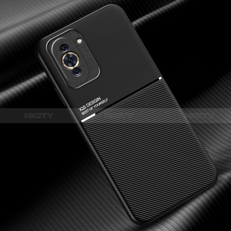 Funda Silicona Carcasa Ultrafina Goma con Magnetico D01 para Huawei Nova 10 Negro