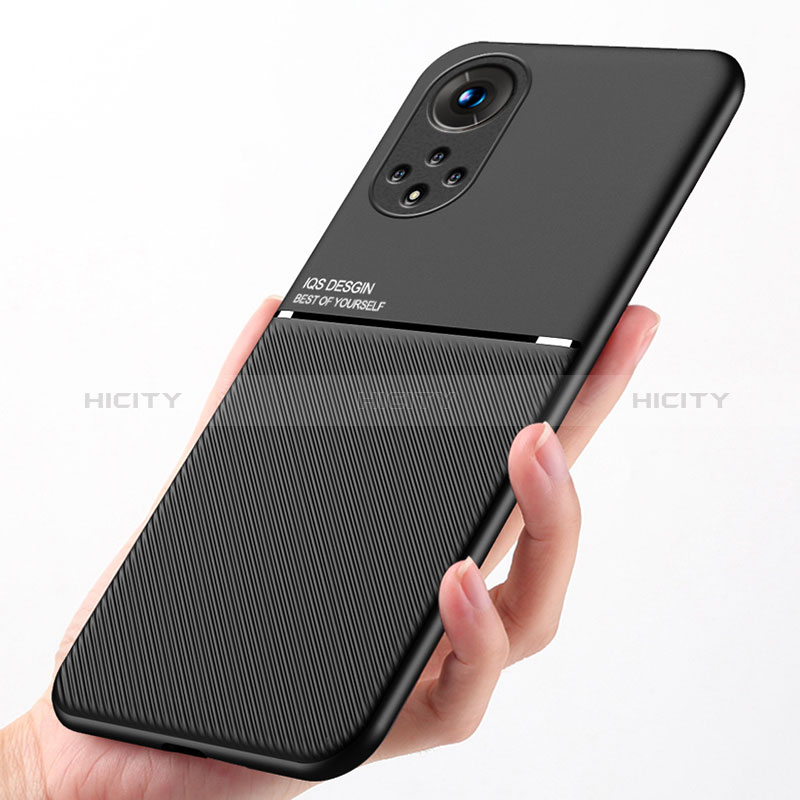 Funda Silicona Carcasa Ultrafina Goma con Magnetico D01 para Huawei Nova 9 Negro