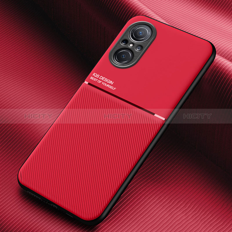 Funda Silicona Carcasa Ultrafina Goma con Magnetico para Huawei Honor 50 SE 5G Rojo