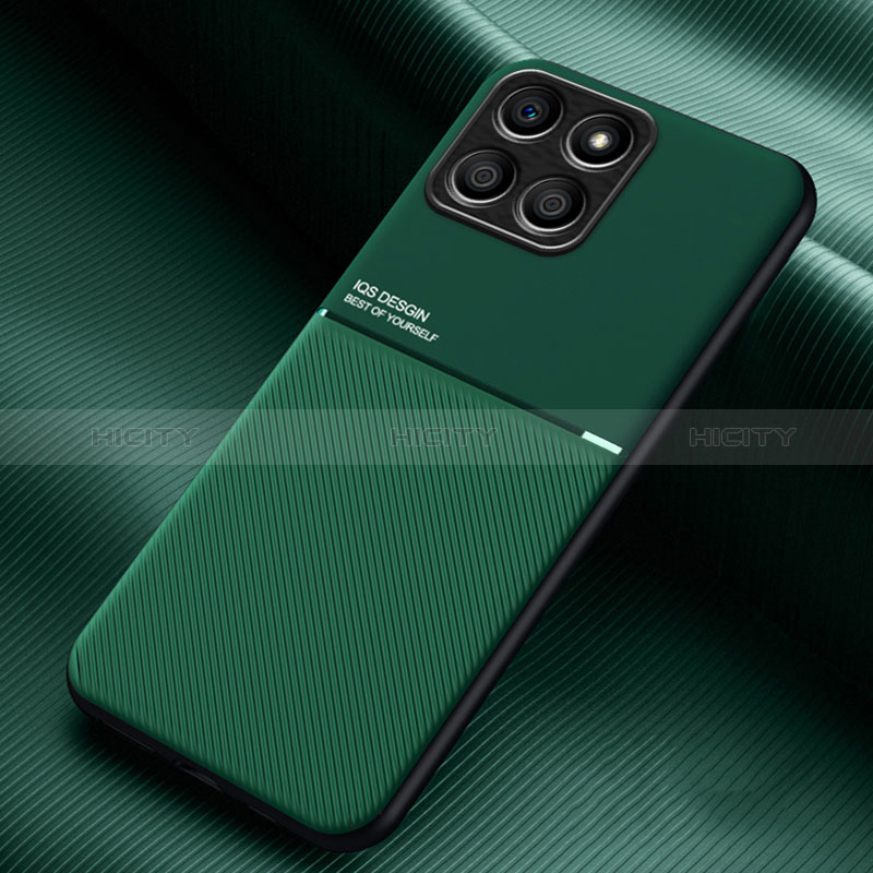 Funda Silicona Carcasa Ultrafina Goma con Magnetico para Huawei Honor 70 Lite 5G Verde