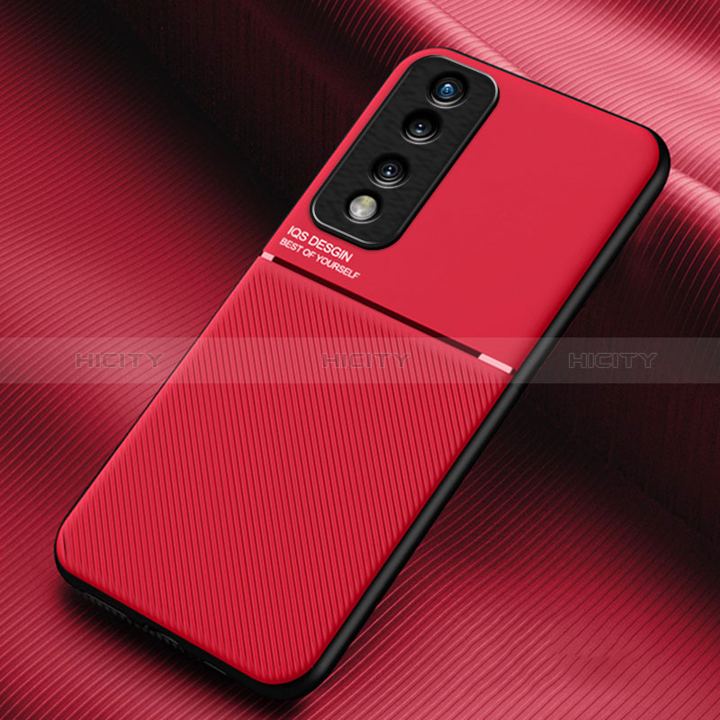 Funda Silicona Carcasa Ultrafina Goma con Magnetico para Huawei Honor 70 Pro 5G Rojo