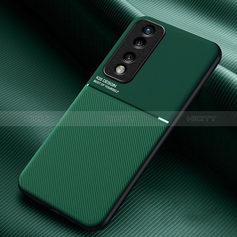 Funda Silicona Carcasa Ultrafina Goma con Magnetico para Huawei Honor 70 Pro+ Plus 5G Verde