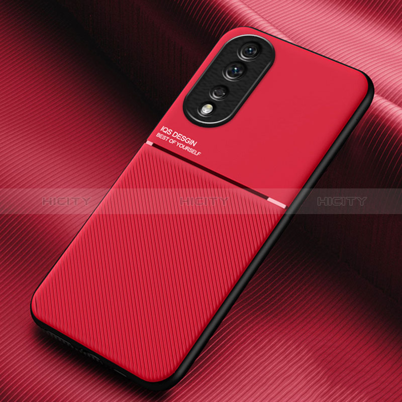 Funda Silicona Carcasa Ultrafina Goma con Magnetico para Huawei Honor 80 Pro 5G Rojo