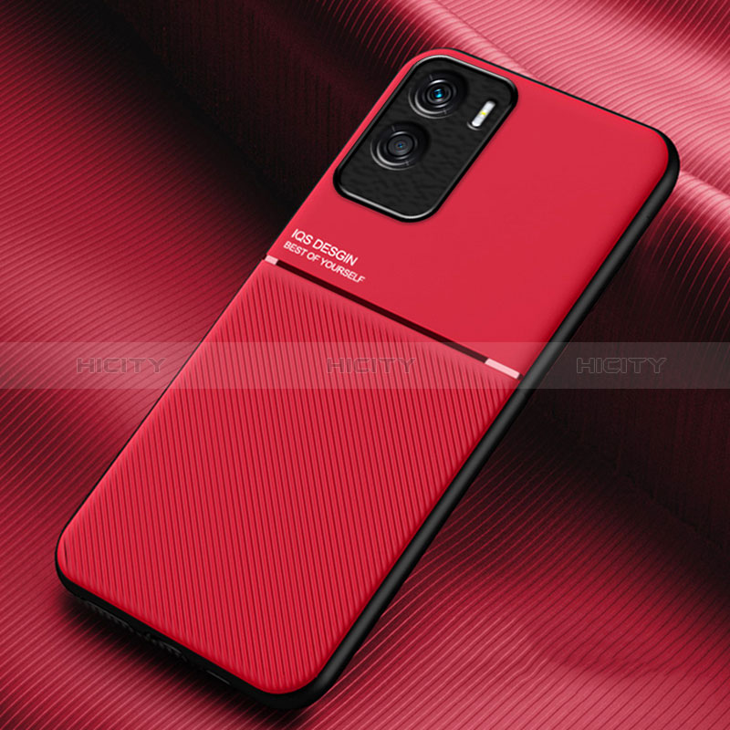 Funda Silicona Carcasa Ultrafina Goma con Magnetico para Huawei Honor X50i 5G Rojo