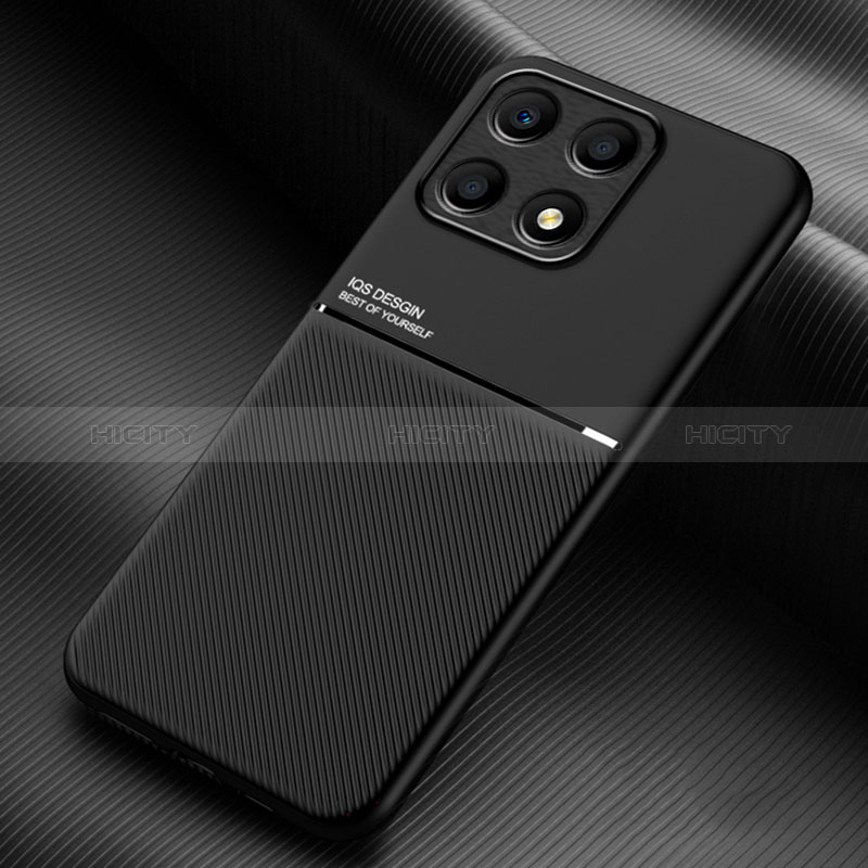 Funda Silicona Carcasa Ultrafina Goma con Magnetico para Huawei Honor X8a 4G Negro