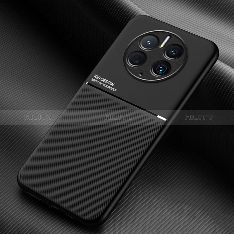 Funda Silicona Carcasa Ultrafina Goma con Magnetico para Huawei Mate 50 Pro Negro