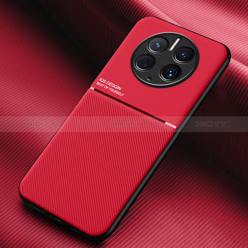 Funda Silicona Carcasa Ultrafina Goma con Magnetico para Huawei Mate 50 Pro Rojo