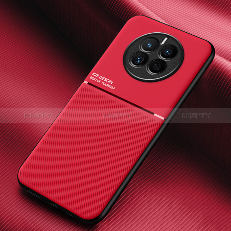 Funda Silicona Carcasa Ultrafina Goma con Magnetico para Huawei Mate 50 Rojo