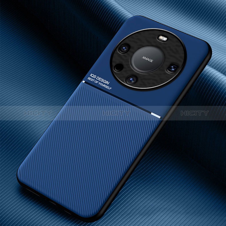 Funda Silicona Carcasa Ultrafina Goma con Magnetico para Huawei Mate 60 Pro Azul