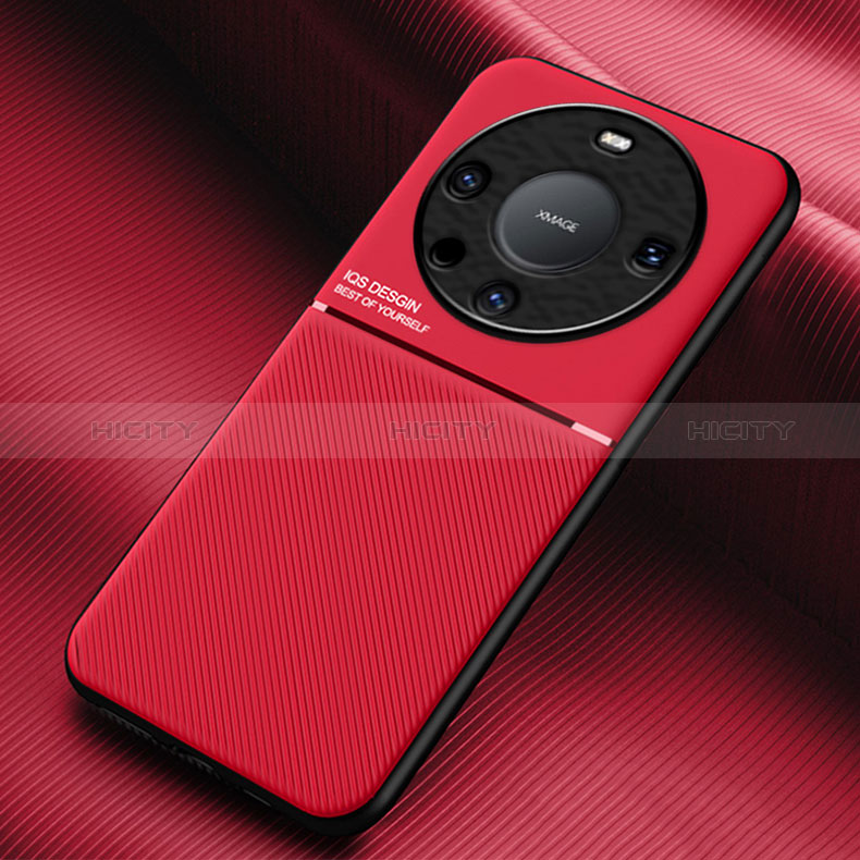 Funda Silicona Carcasa Ultrafina Goma con Magnetico para Huawei Mate 60 Pro+ Plus Rojo