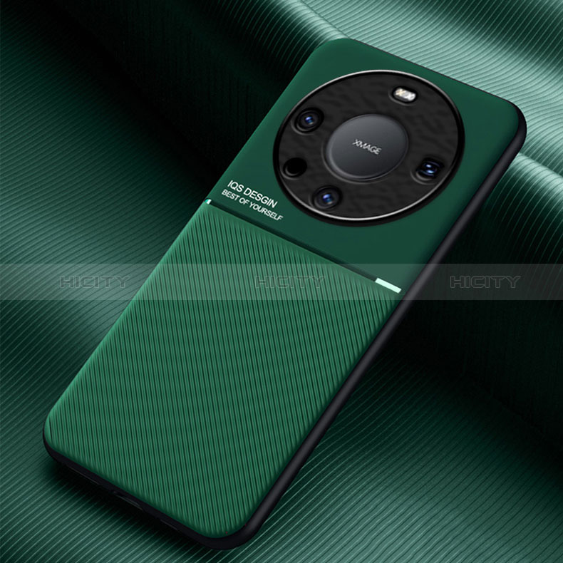 Funda Silicona Carcasa Ultrafina Goma con Magnetico para Huawei Mate 60 Pro Verde