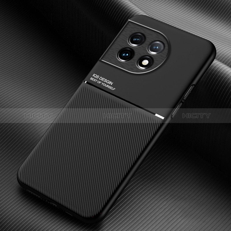 Funda Silicona Carcasa Ultrafina Goma con Magnetico para OnePlus 11 5G Negro