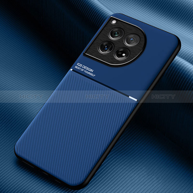 Funda Silicona Carcasa Ultrafina Goma con Magnetico para OnePlus 12R 5G Azul