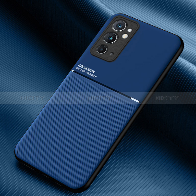 Funda Silicona Carcasa Ultrafina Goma con Magnetico para OnePlus 9RT 5G Azul