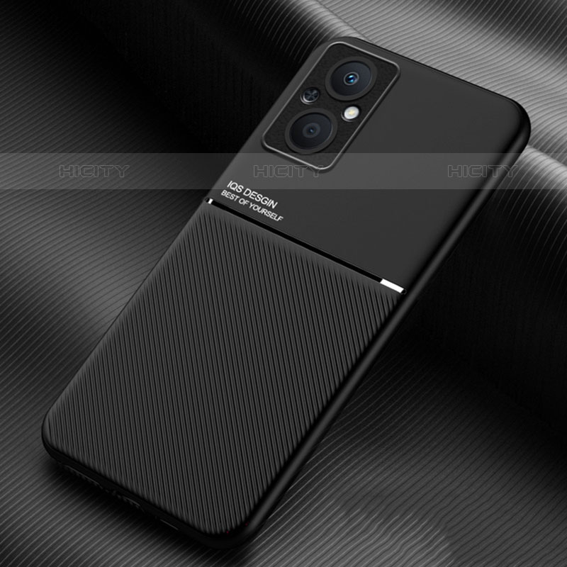 Funda Silicona Carcasa Ultrafina Goma con Magnetico para Oppo F21 Pro 5G Negro