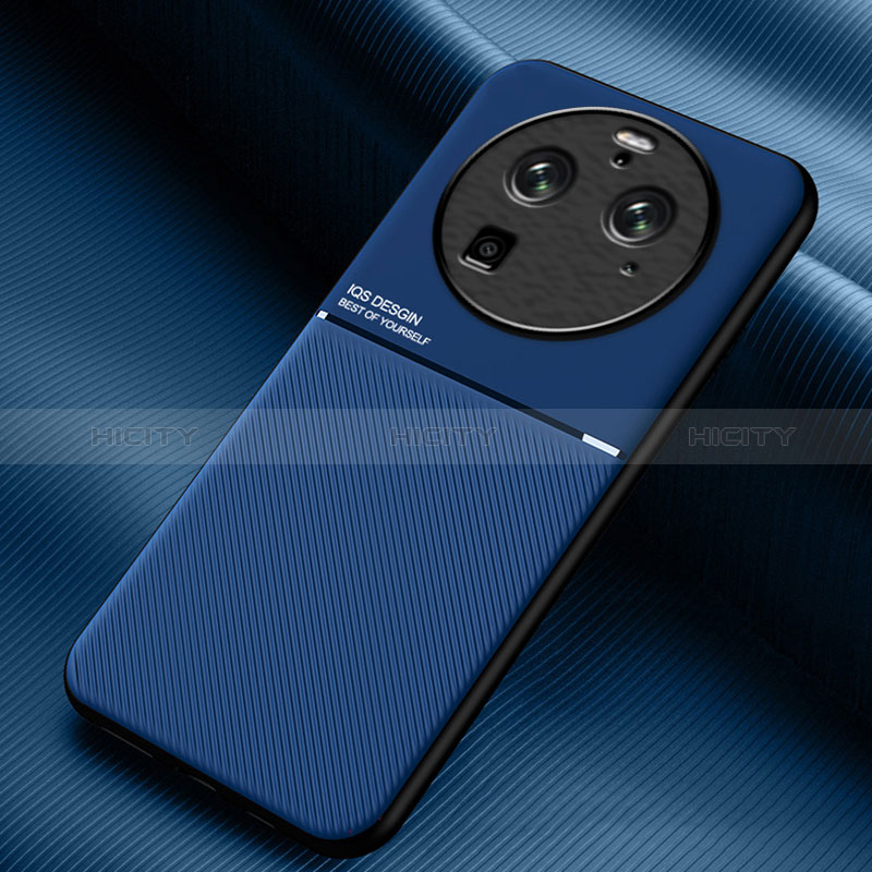 Funda Silicona Carcasa Ultrafina Goma con Magnetico para Oppo Find X6 Pro 5G Azul