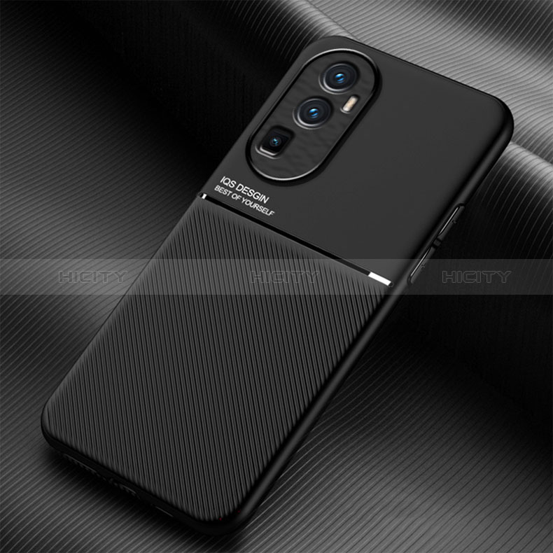 Funda Silicona Carcasa Ultrafina Goma con Magnetico para Oppo Reno10 Pro+ Plus 5G Negro