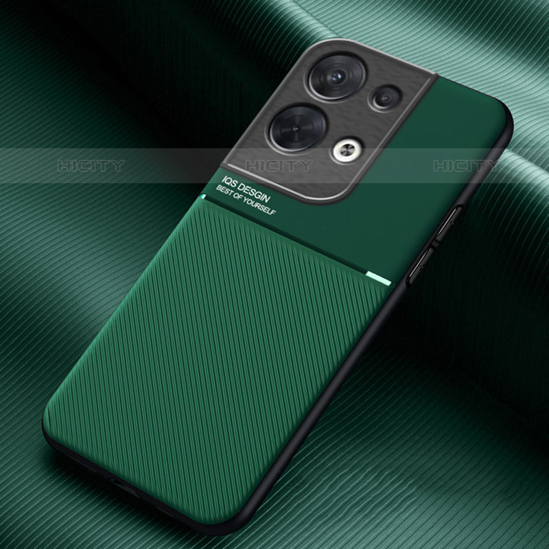 Funda Silicona Carcasa Ultrafina Goma con Magnetico para Oppo Reno8 Pro 5G Verde