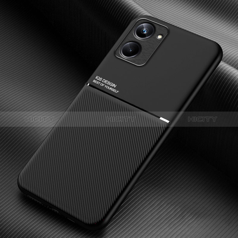 Funda Silicona Carcasa Ultrafina Goma con Magnetico para Realme 10 Pro 5G Negro