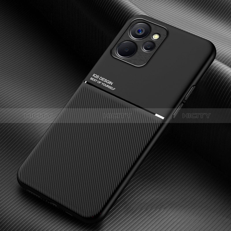 Funda Silicona Carcasa Ultrafina Goma con Magnetico para Realme 10T 5G Negro