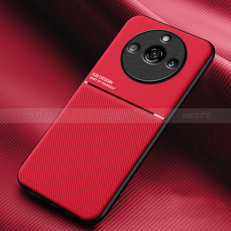 Funda Silicona Carcasa Ultrafina Goma con Magnetico para Realme 11 Pro+ Plus 5G Rojo